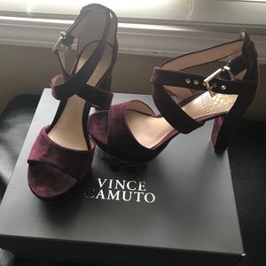 Vince camuto suede platform